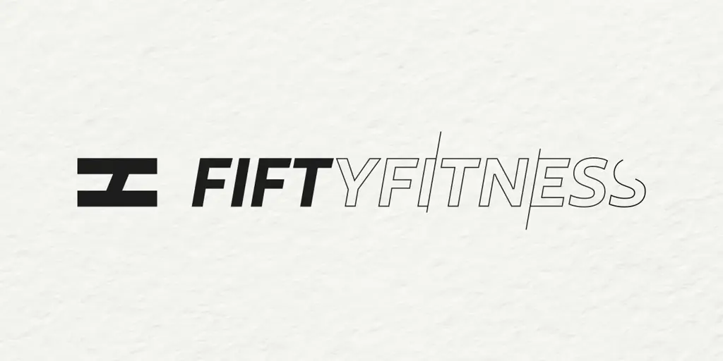 A graphic reprsentation of the FiftyFitness logo.